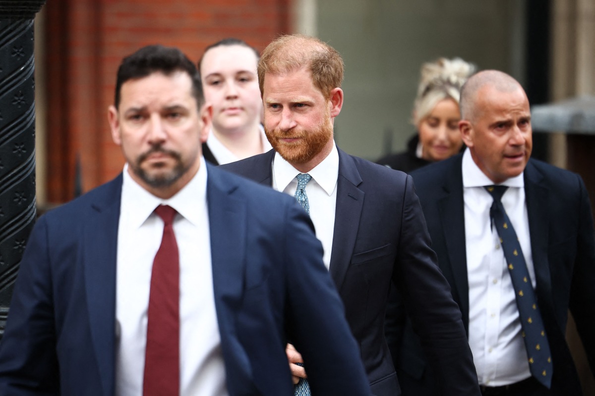 Britain's Prince Harry, Duke of Sussex leaves the High Court, in central London, on April 8, 2025 after an hearing about a decision of the British Government to downgrade his personal security during visits in Britain. Photo by HENRY NICHOLLS / AFP