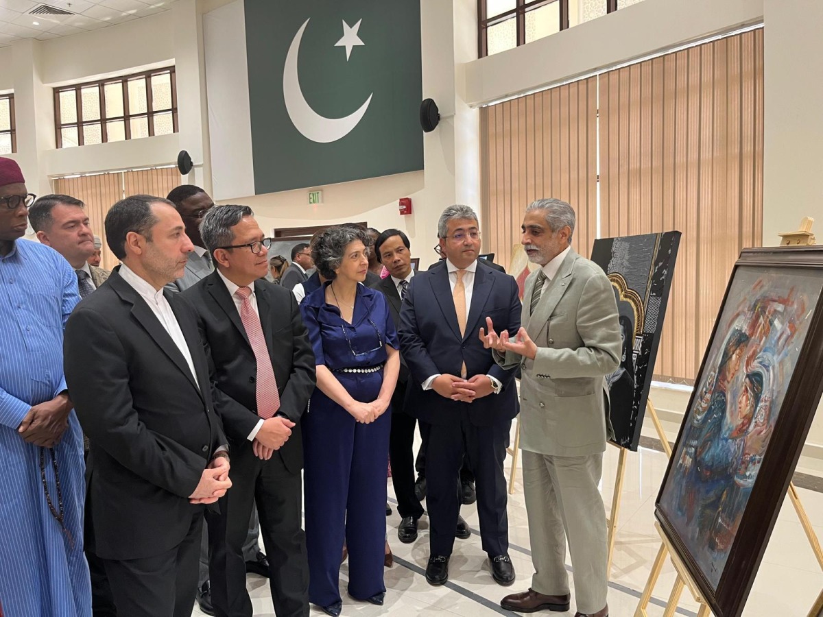 Ambassador of Pakistan to Qatar H E Muhammad Aamer with officials and guests during the event.