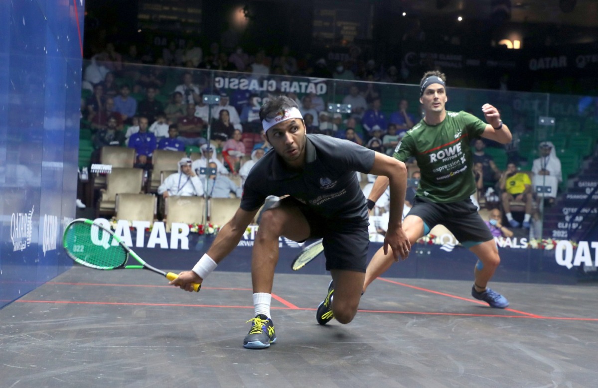 Qatar’s Abdulla Al Tamimi and New Zealand's Paul Coll in action, in this file photo.