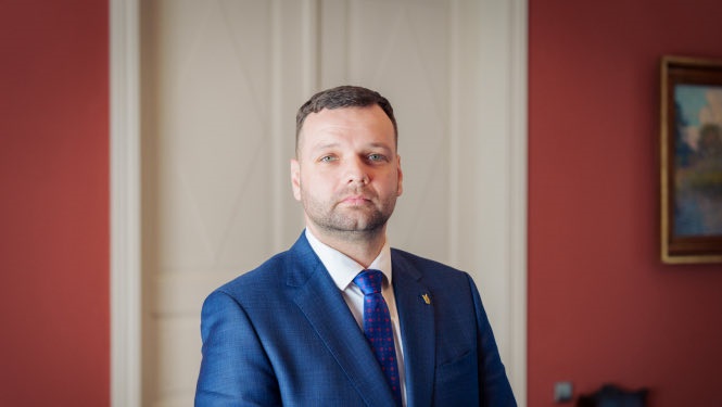 File photo of Reinis Uzulnieks attending the launch event (Evija Trifanova / LETA)