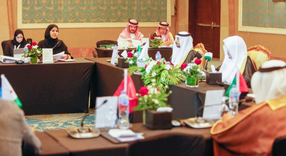 Shura Council Deputy Speaker H E Dr. Hamda bint Hassan Al Sulaiti speaking during the session.