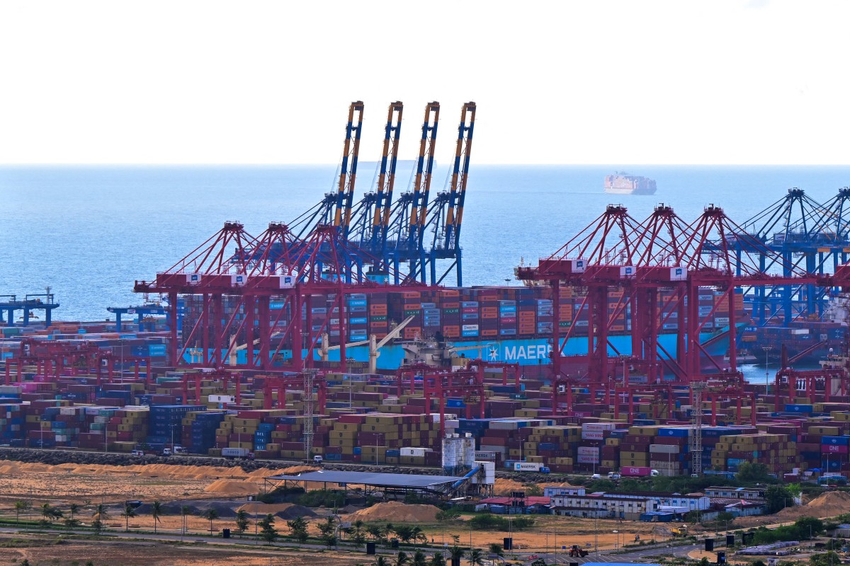 A general view of the port in Colombo on September 18, 2026. (Photo by Ishara S. KODIKARA / AFP)
