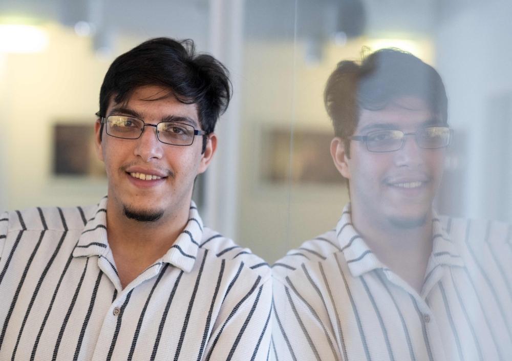 Abdlrahman Aljanabi, a 19-year-old student from Iraq, poses for a photograph during an interview with AFP in Vienna, Austria, on September 9, 2026. (Photo by Joe Klamar / AFP)