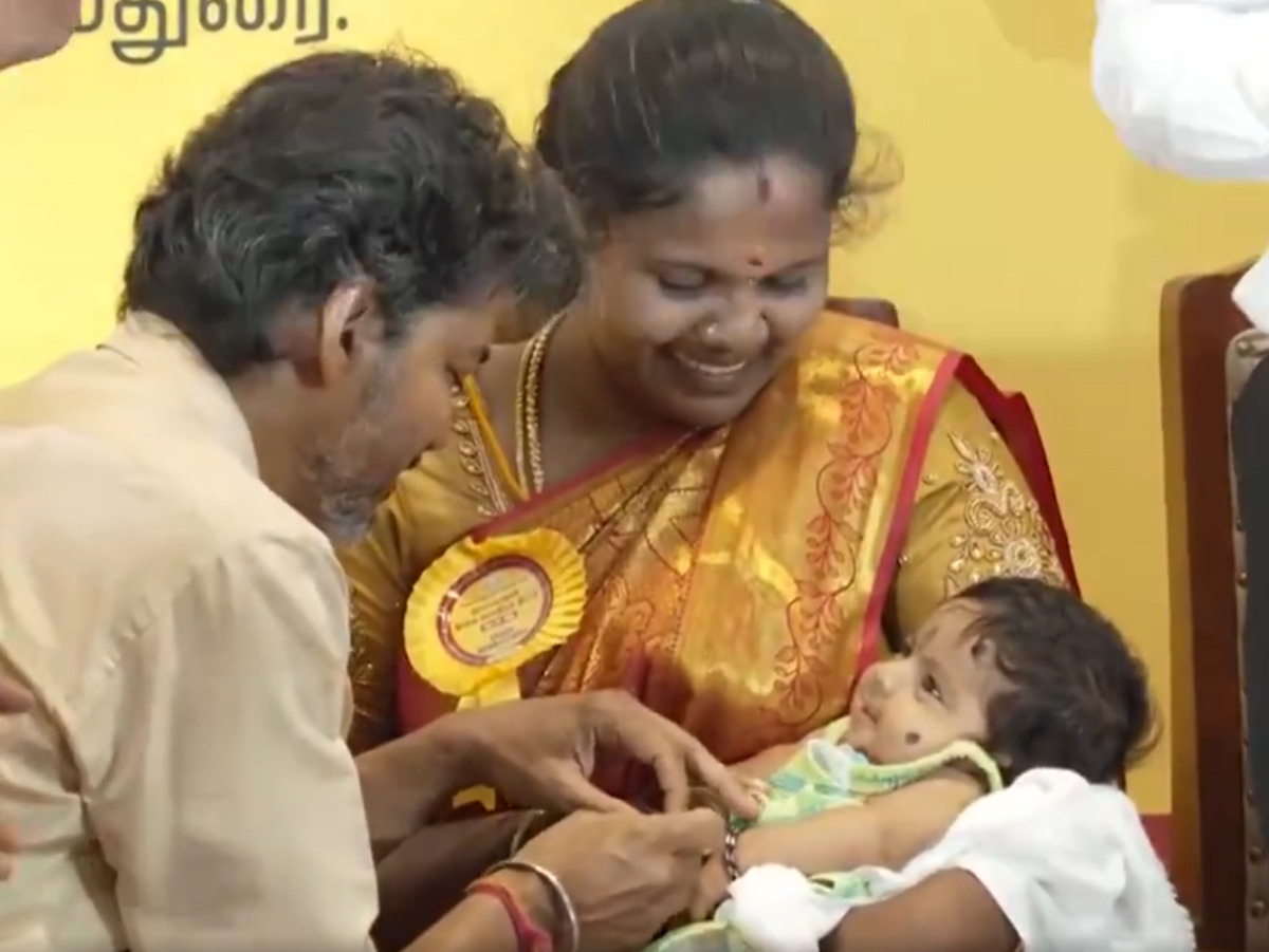 Screen grab of a video shared by Press Trust of India 