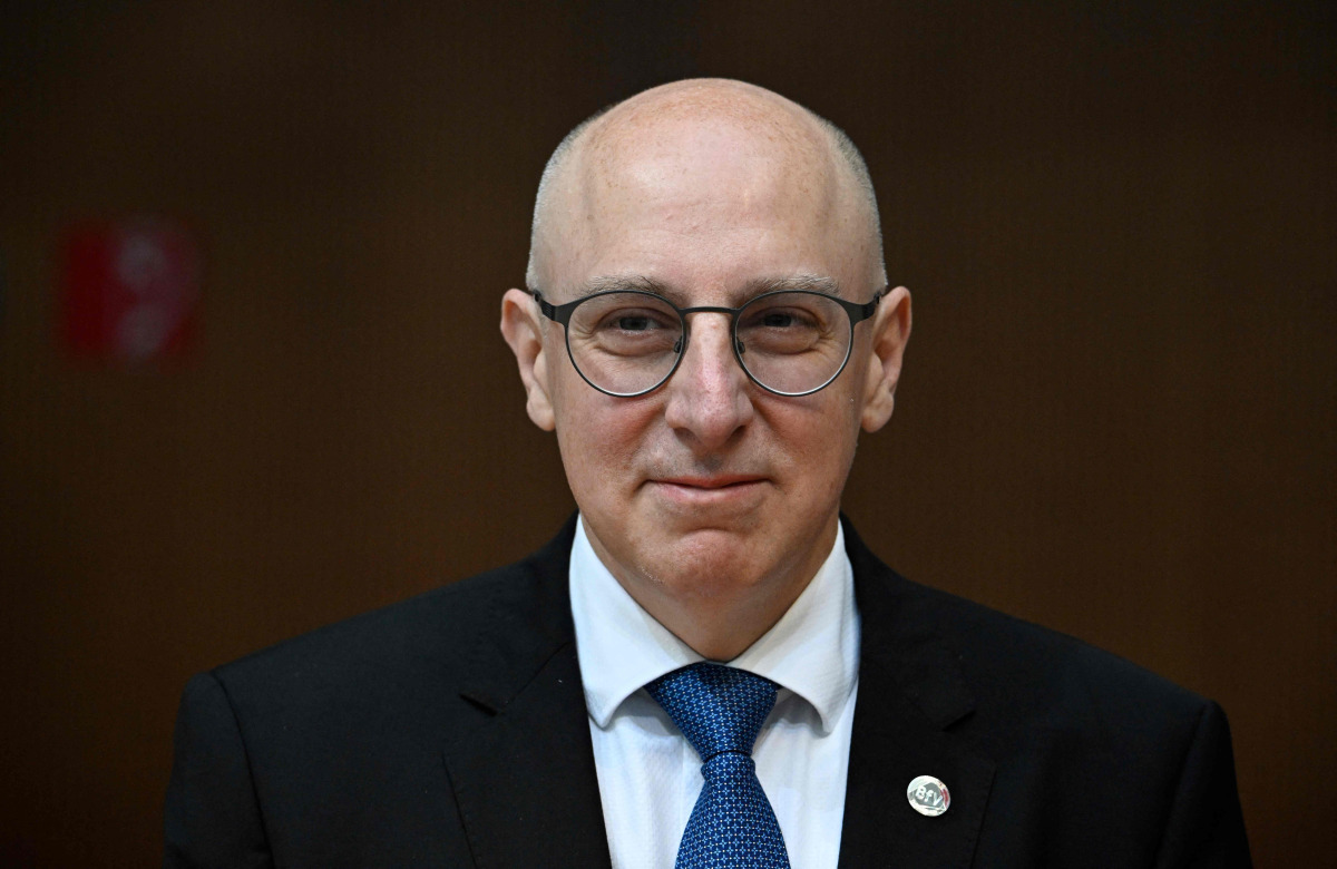 The President of the Federal Office for the Protection of the Constitution (Bundesamt fuer Verfassungsschutz) Sinan Selen arrives for a hearing in front of a parliamentary committee, on October 5, 2026 in Berlin. (Photo by Tobias SCHWARZ / AFP)