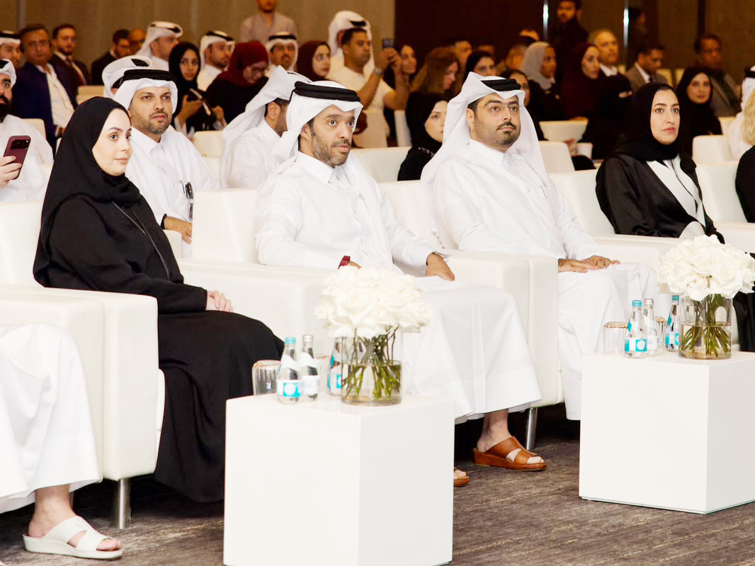 Chairman of Qatar Tourism H E Saad bin Ali Al Kharji (second left) and other dignitaries at the event yesterday.