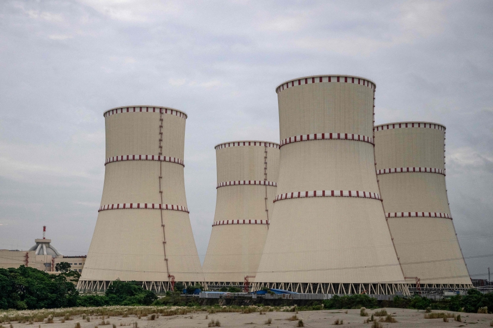 This photograph taken on September 24, 2026 shows a general view of the Rooppur Nuclear Power Plant at Ishwardi in Bangladesh's Pabna district. (Photo by Salahuddin Ahmed / AFP)