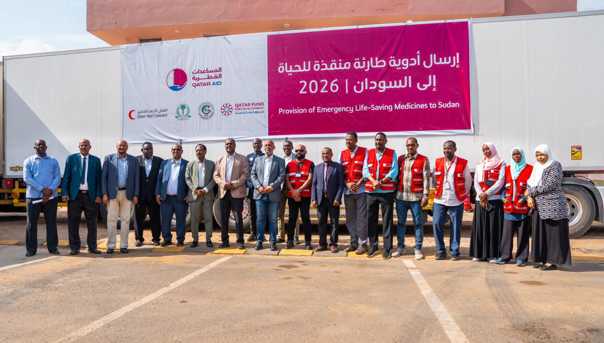 QFFD and QRCS have delivered 10 truckloads of life-saving medications and other medical supplies to Sudan’s National Medical Supplies Fund.