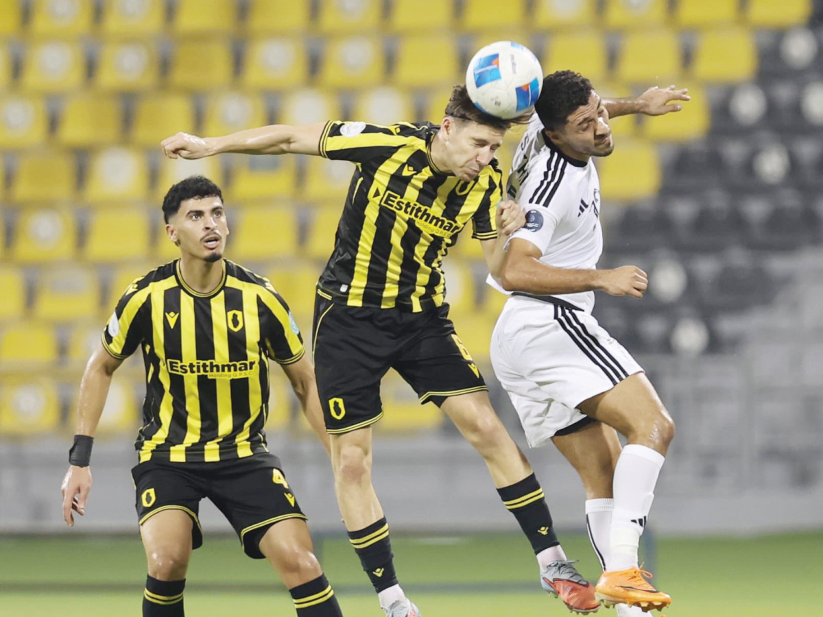 Action during the match between Qatar SC and Iraq’s Al Zawraa.