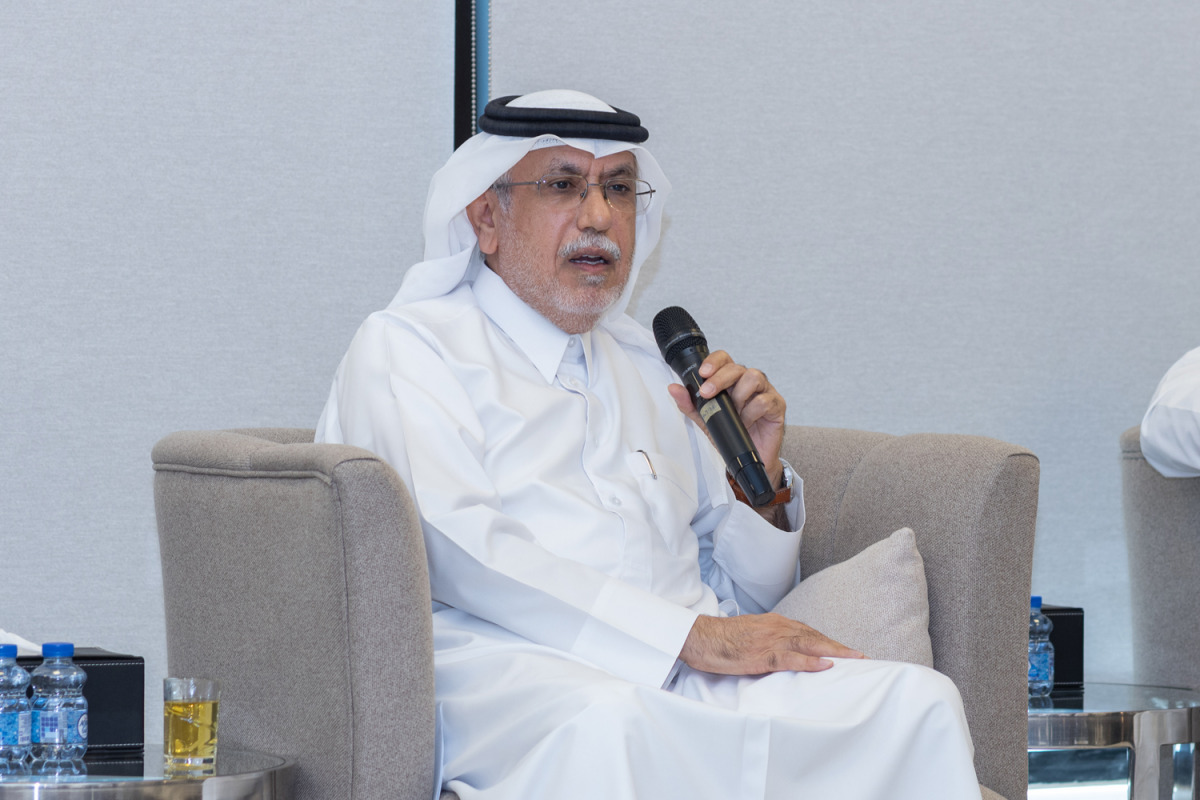 Vice-Chairman of QPC Board of Directors Jaber Salem Al Harmi speaking at the session.