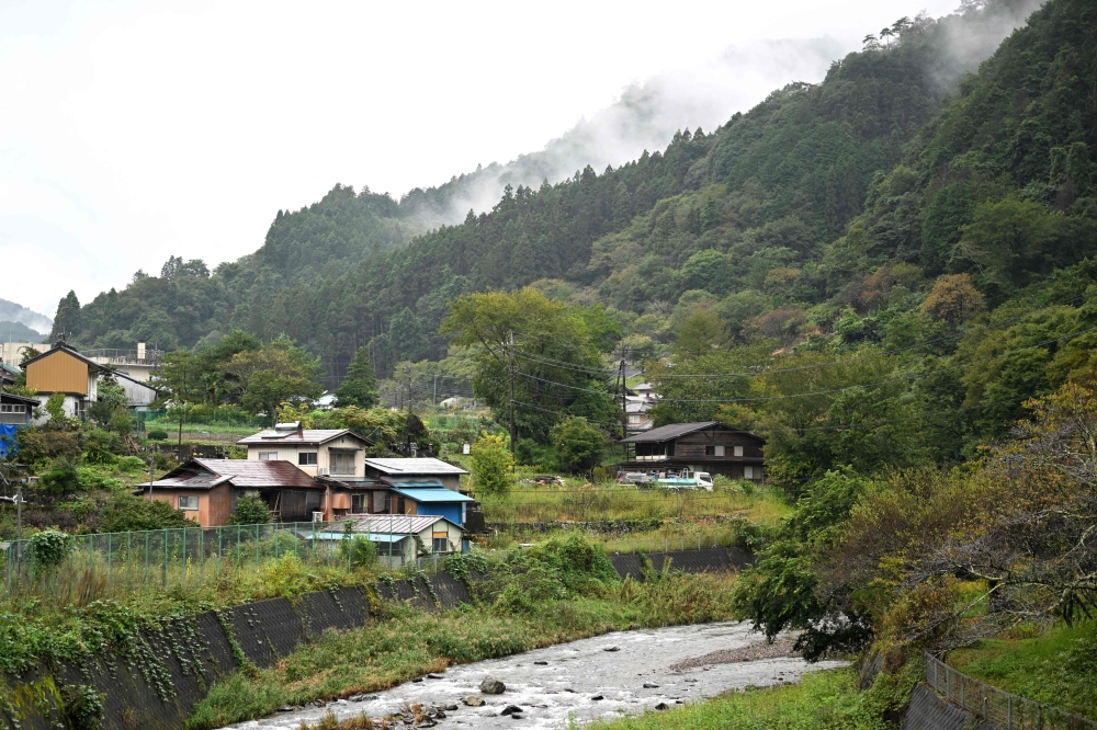 A general view of Nanmoku village, Gunma prefecture is seen on September 26, 2026. (Photo by Rie Kikuchi / AFP)