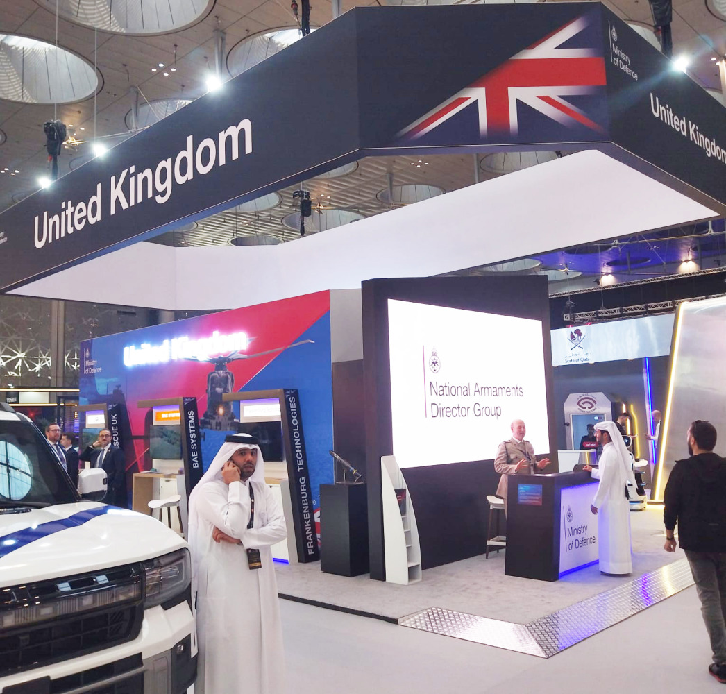 A view of the UK Pavilion at Milipol Qatar 2026.
