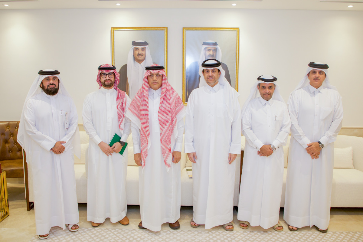 The Community College of Qatar officials with members from the Saudi Embassy delegation.