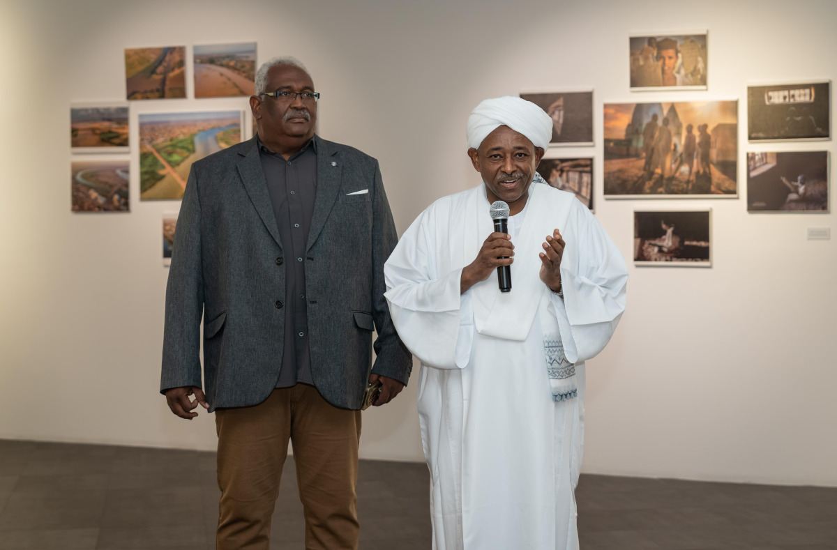 Ambassador of the Republic of Sudan to the State of Qatar H E Badr El-Din Abdullah Mohamed Ahmed addressing the gathering during the event.