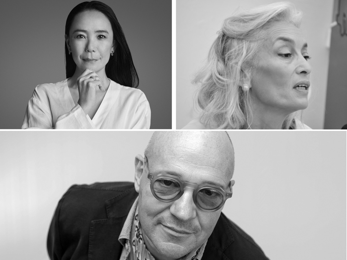 Clockwise from top left: Naomi Kawase, Dora Bouchoucha and Gianfranco Rosi