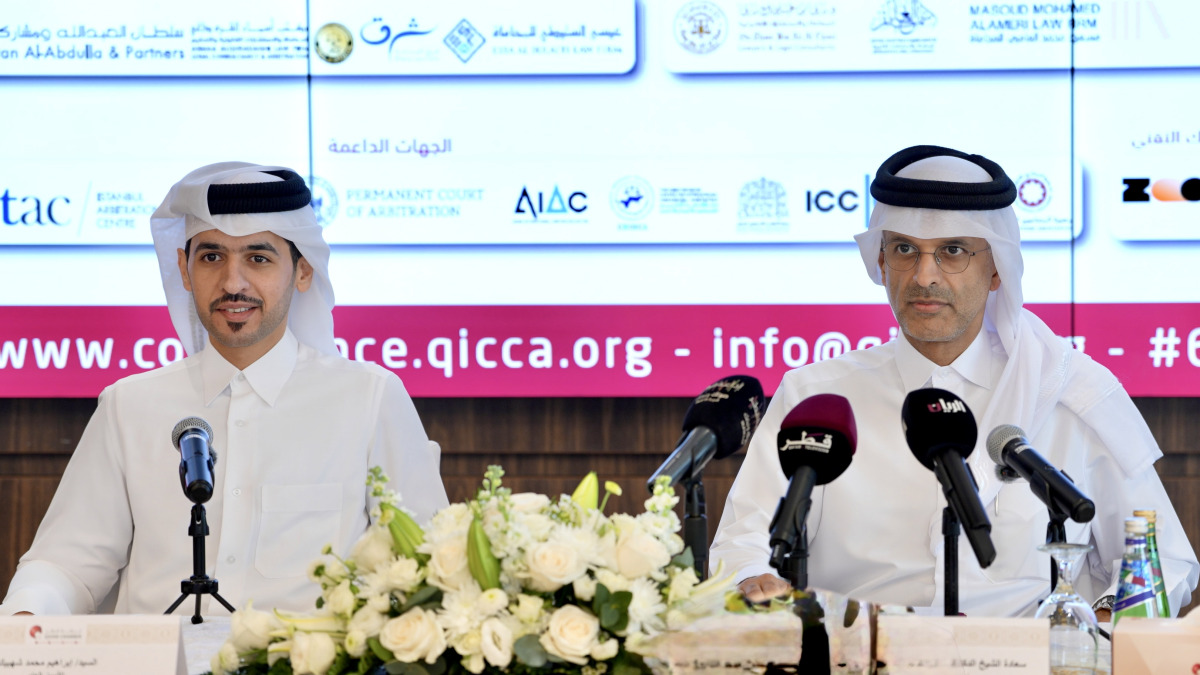Vice Chairman of QICCA Dr. Sheikh Thani bin Ali Al Thani and Secretary-General of QICC Ibrahim Shahbik during the event.
